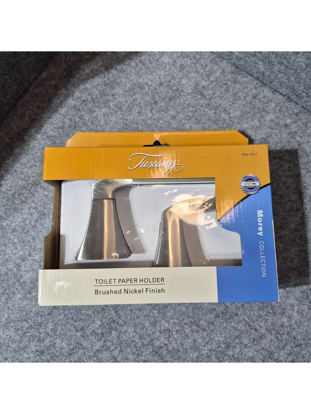 Tuscany Toilet Paper Holder Brushed Nickel Finish Morey Collection Wall Mount